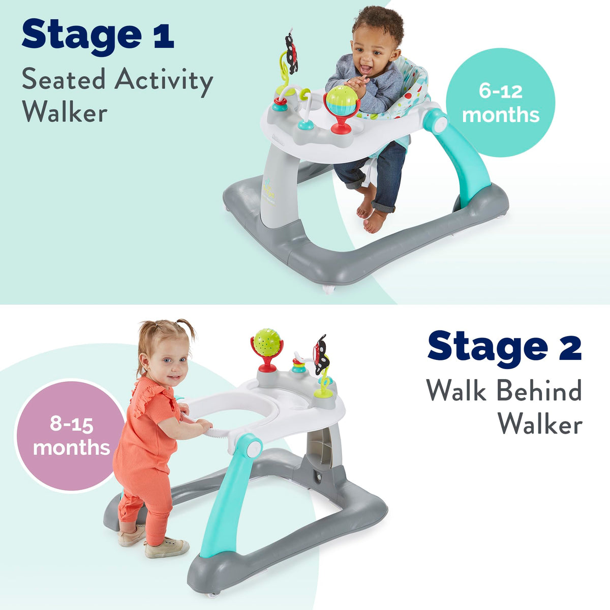 Foldable Adjustable Baby Walker with Wheels A8478