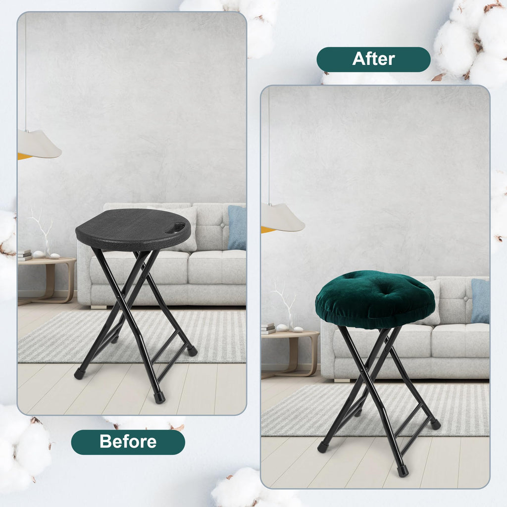 Folding Stool with 2 Pack Seat Cushion D2541