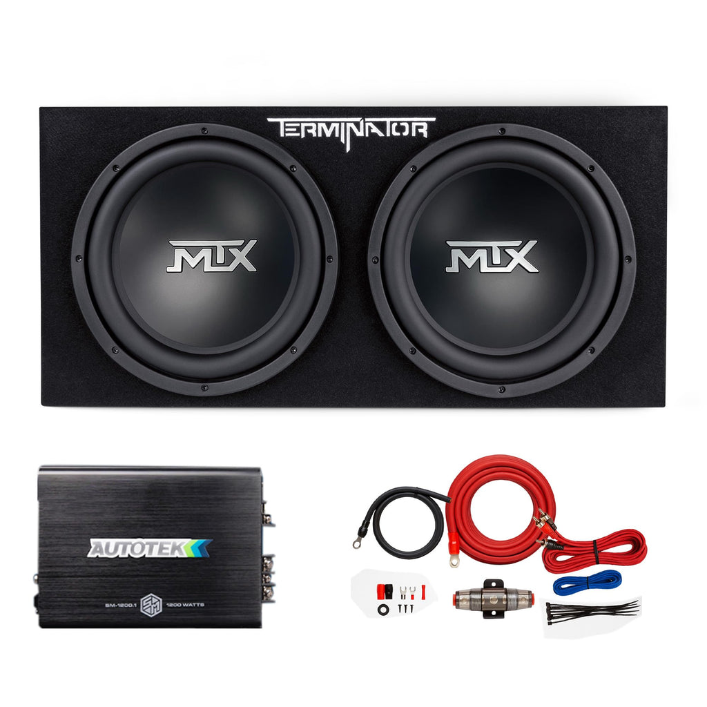 12" Subwoofer Box, Mono Amp & 4 Gauge Wiring Kit G372642