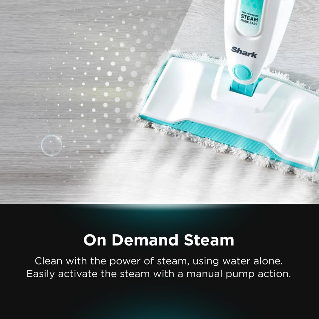 White Steam Mop Hard Floor Cleaner with XL Removable Water Tank X581
