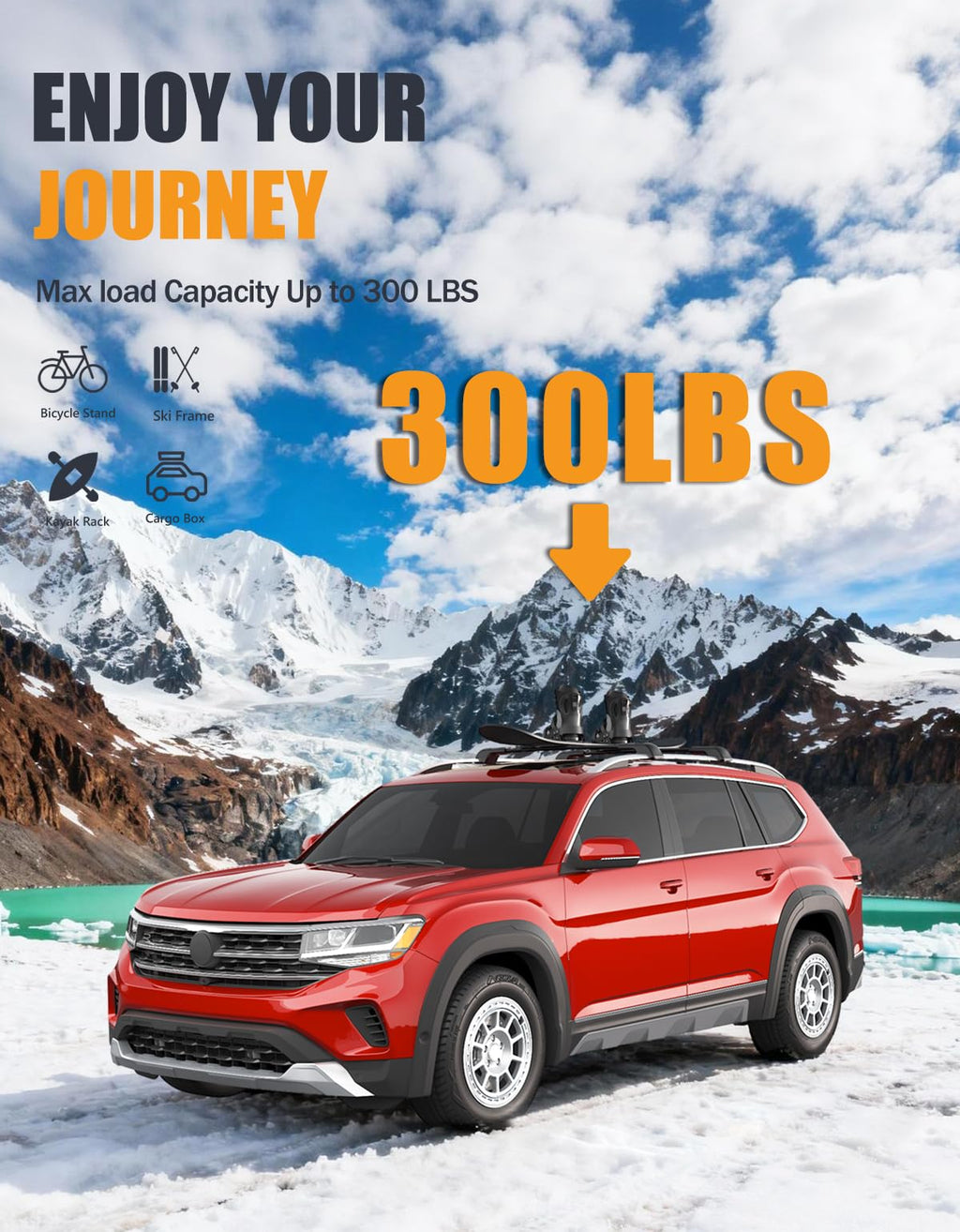 300lb Roof Rack Cross Bars R574
