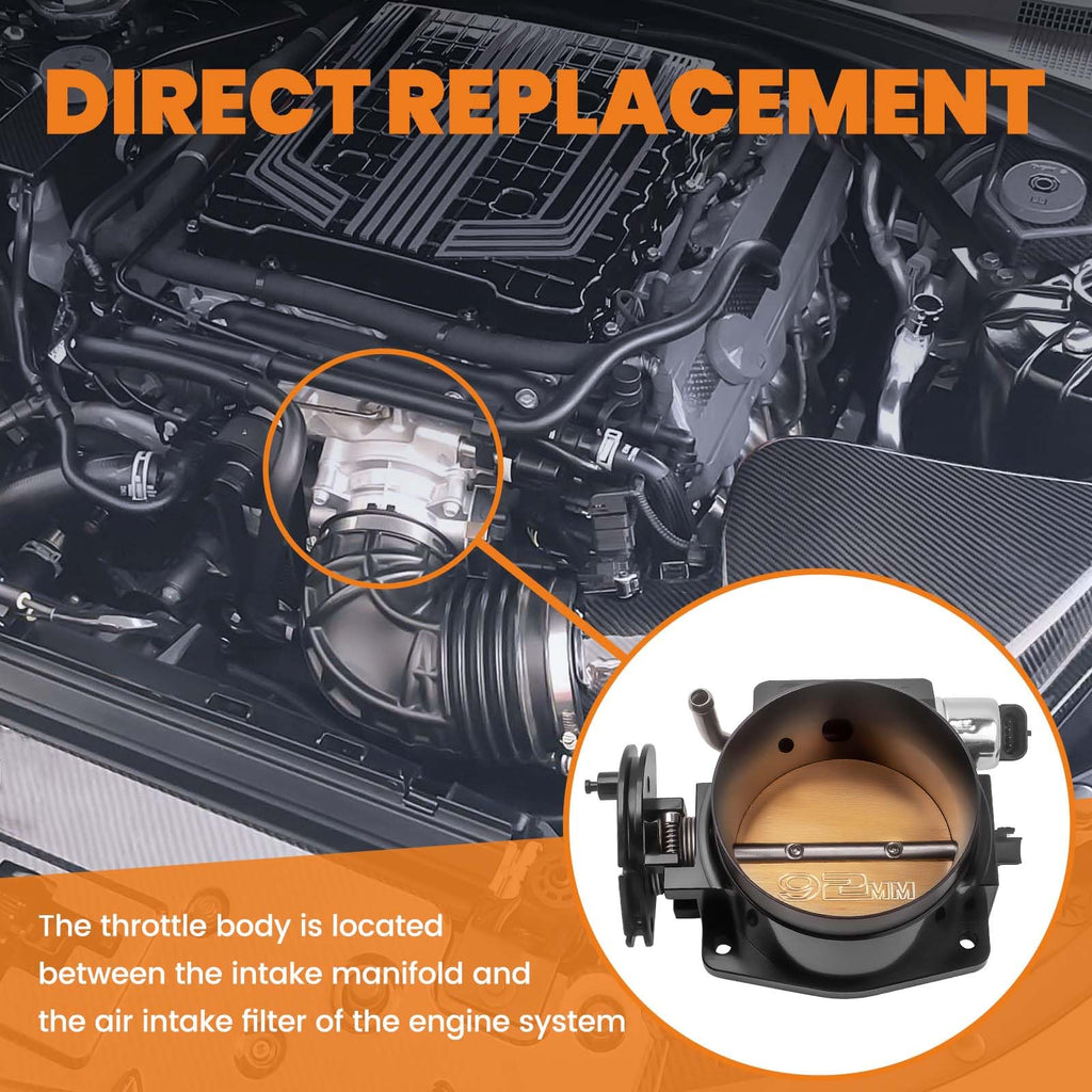 92mm Throttle Body with TPS IAC 4 Bolt E50458