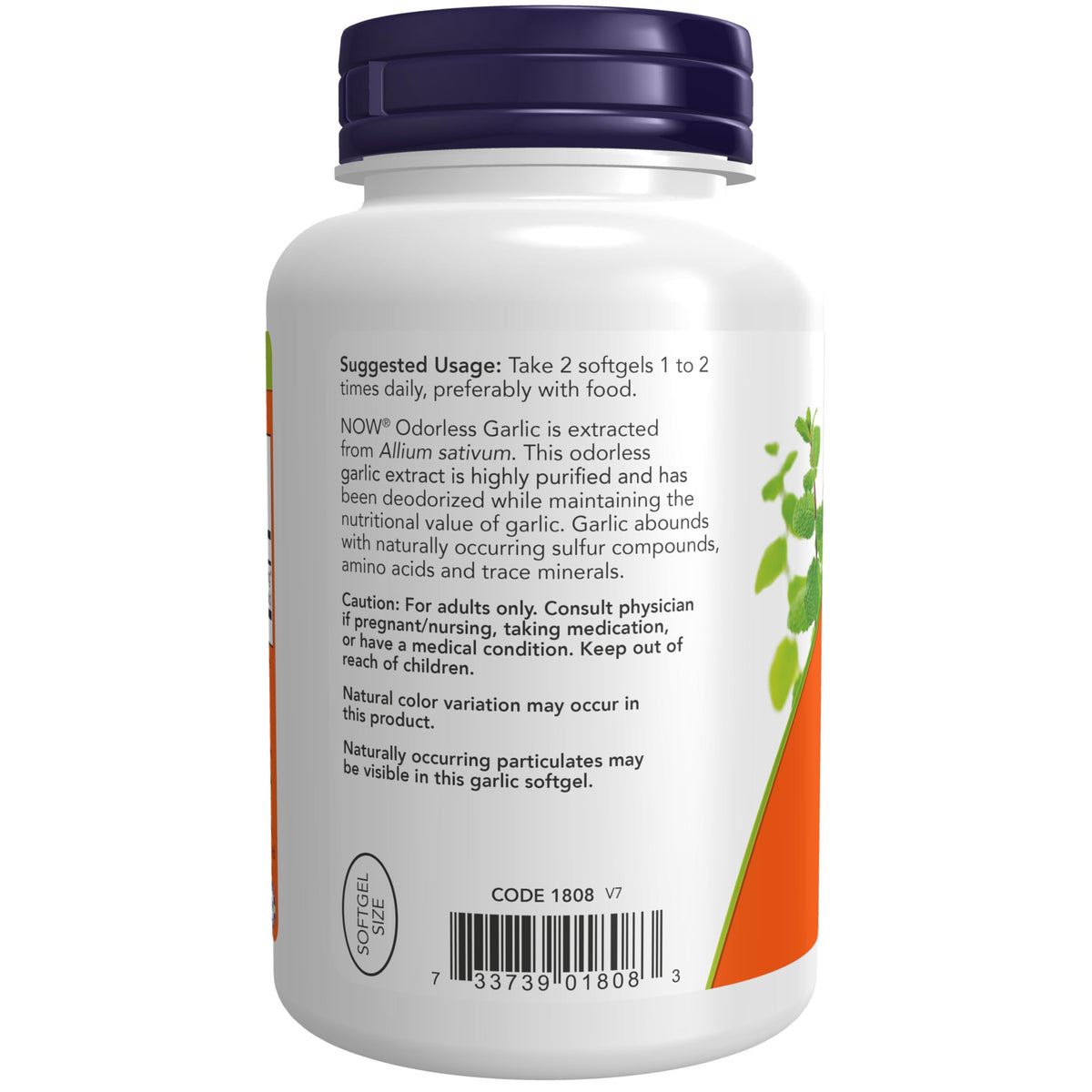Odorless Garlic Concentrated Extract 250 Softgels R298