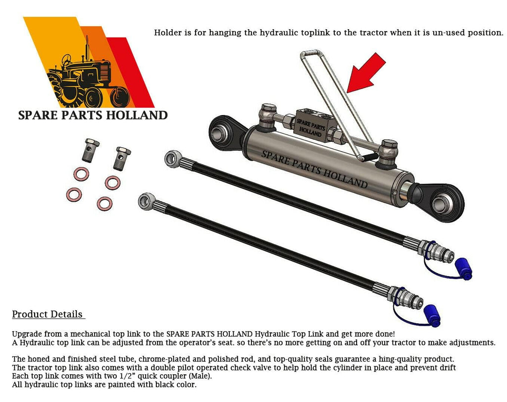 Hydraulic Top Link Cat 1-1 with Locking Block V337906