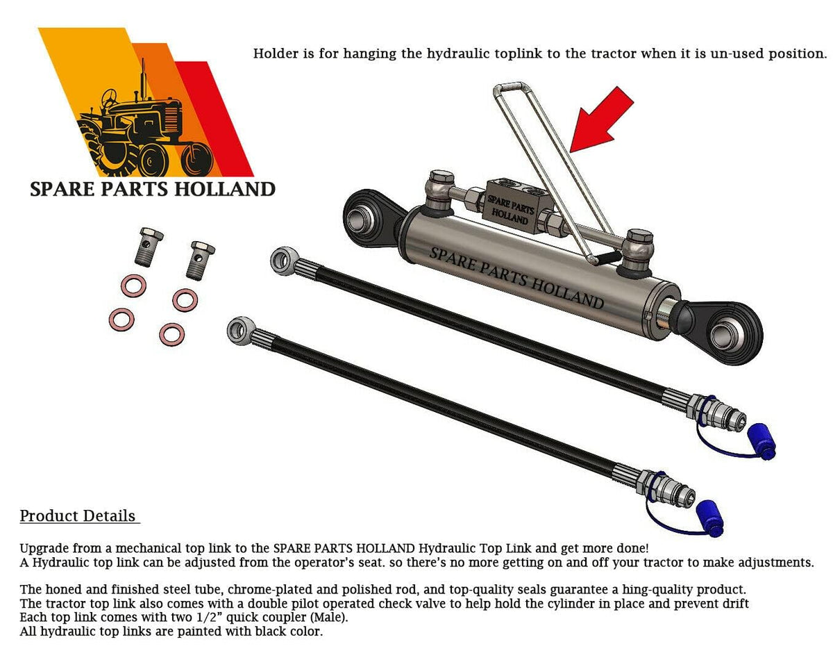 Hydraulic Top Link Cat 1-1 with Locking Block V337906