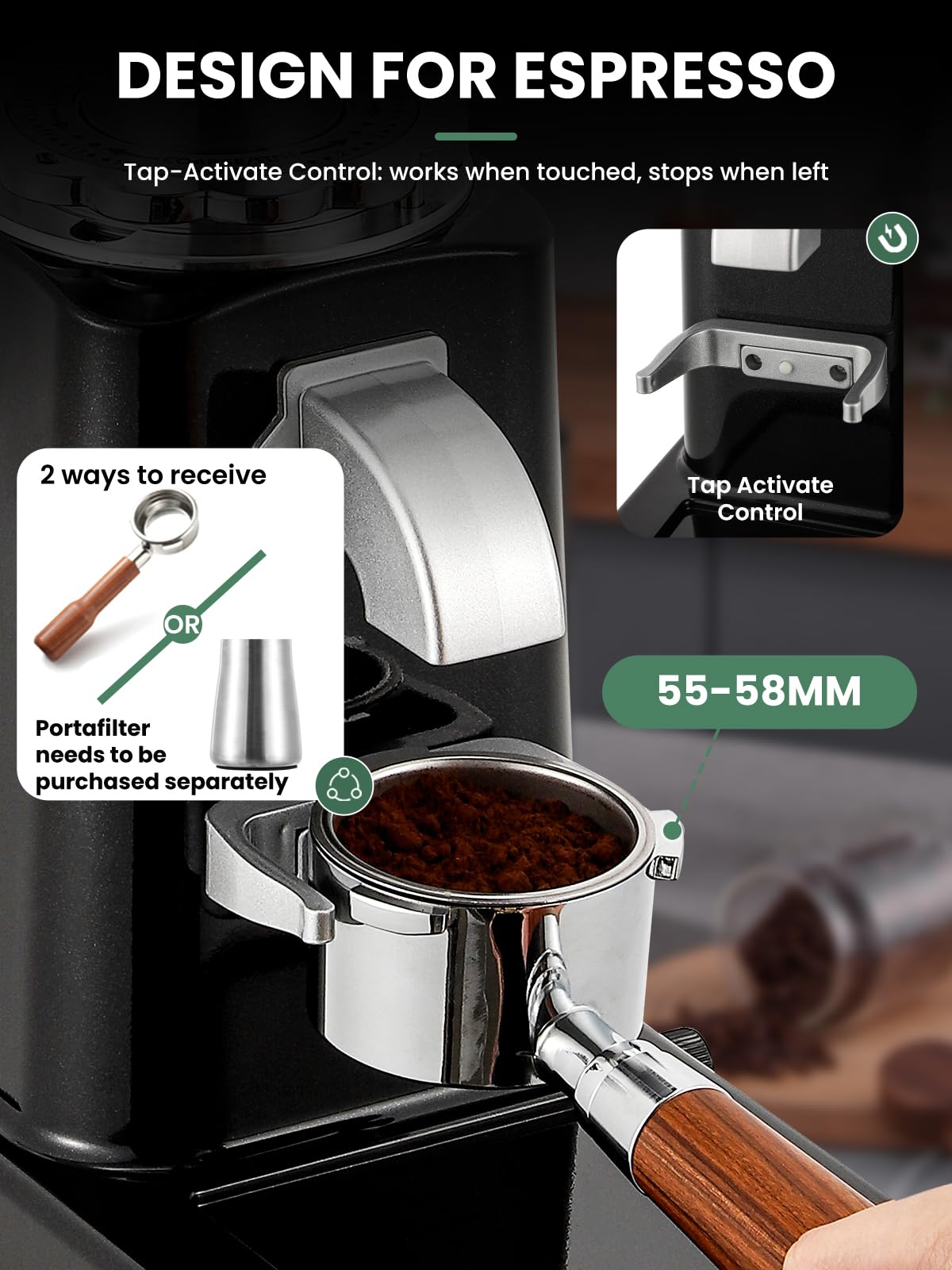 60mm Flat Burr Coffee Grinder J401120