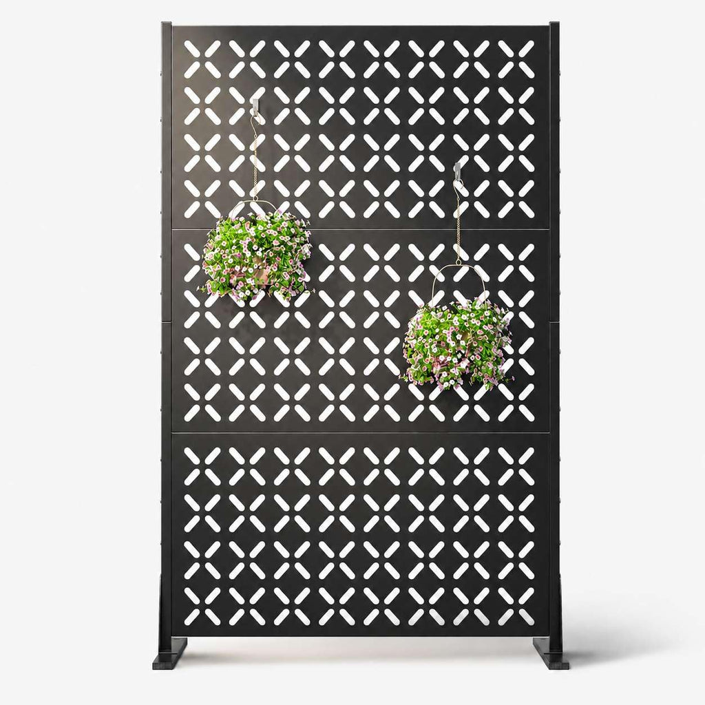 72" Decorative Metal Outdoor Privacy Fence Screen M3457