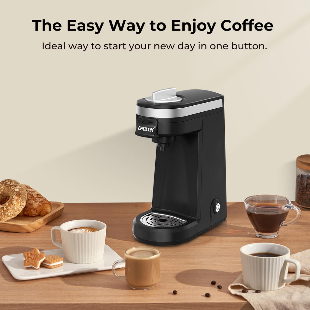 Black Mini Single Serve Coffee Maker H246