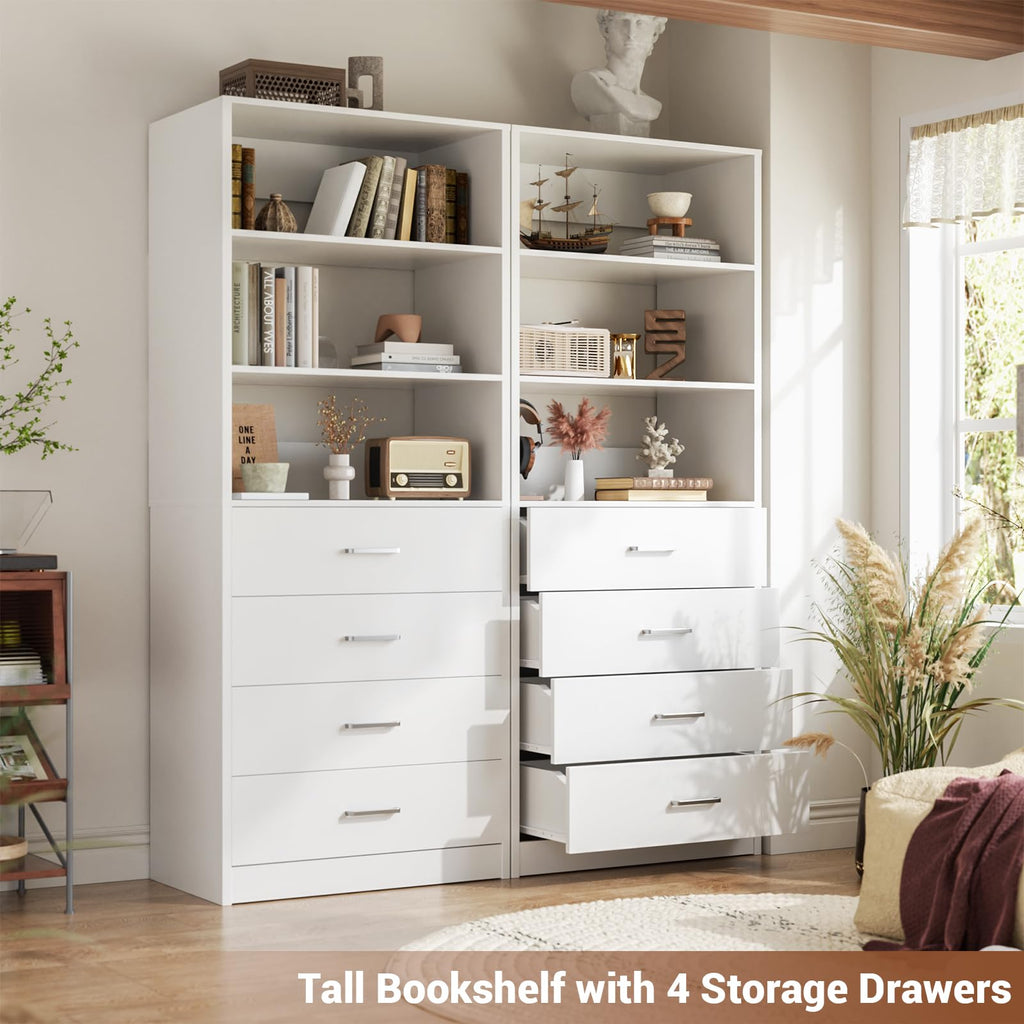 White Wood Closet Organizer System H364393