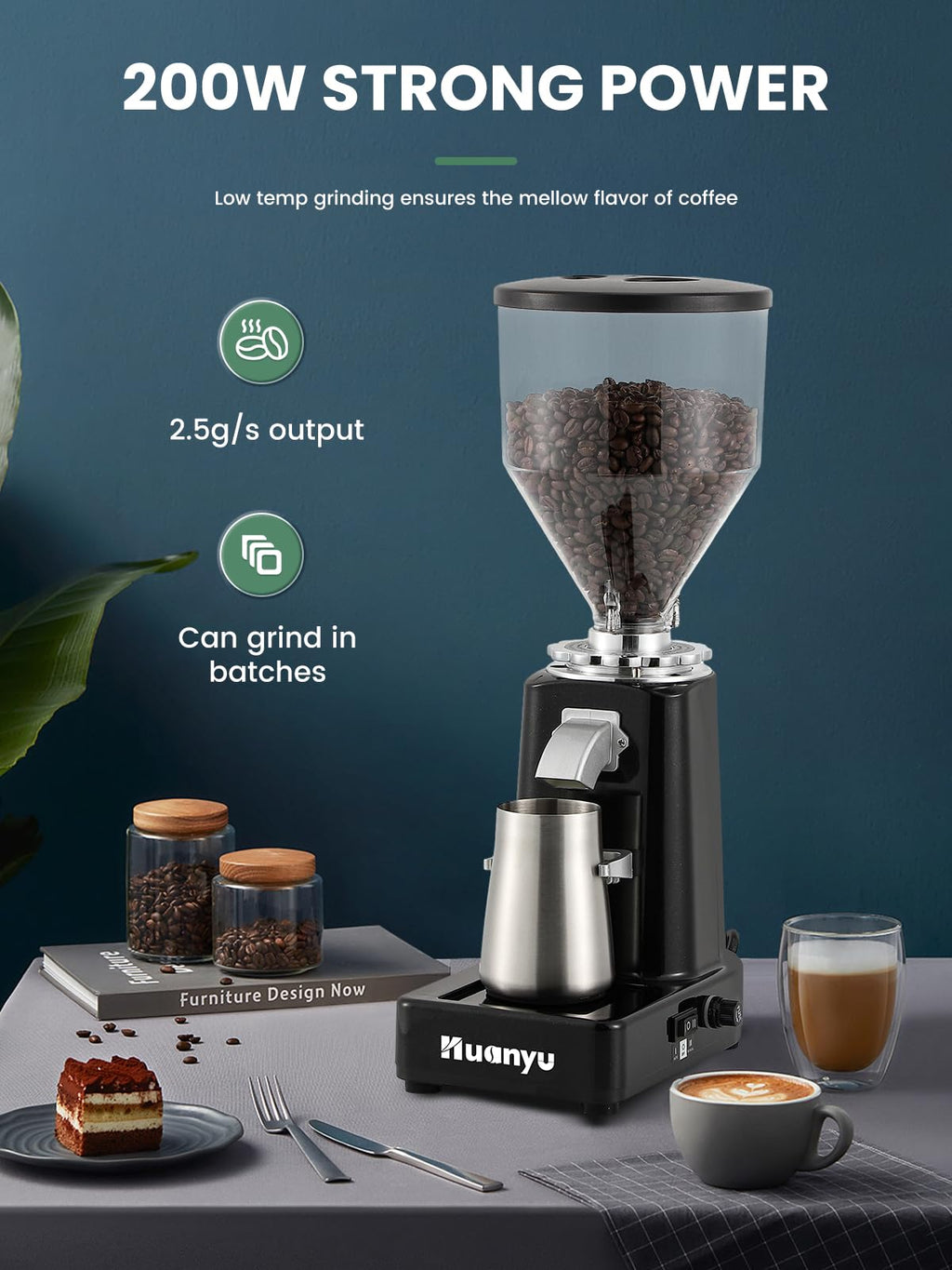 60mm Flat Burr Coffee Grinder J401120