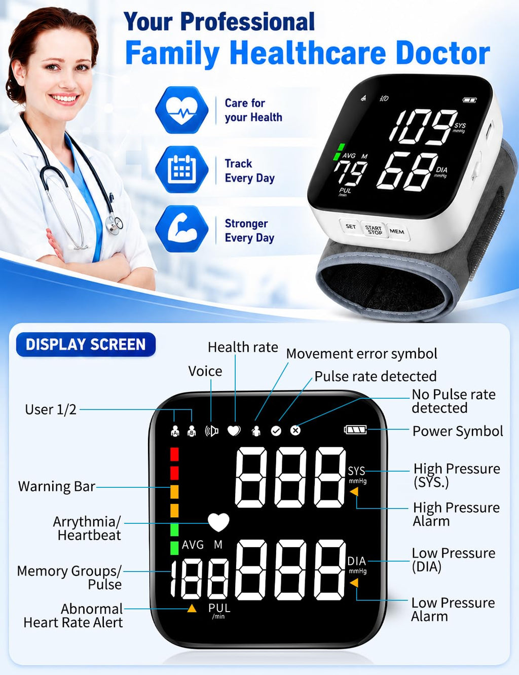 Wrist Blood Pressure Monitor Y20826