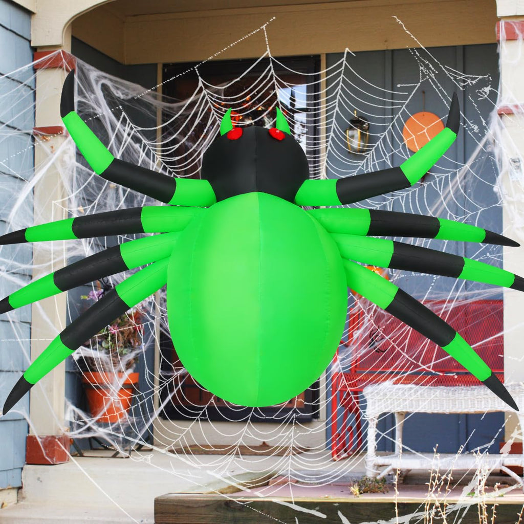 9FT Green Spider Yard Inflatables P6325
