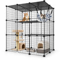 Large 3-Tier Metal Wire Cat Cage H133640