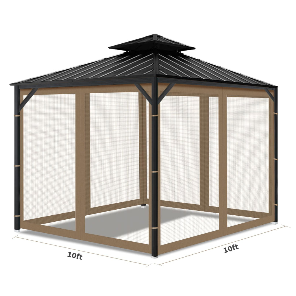 Brown Gazebo Mosquito Netting O488