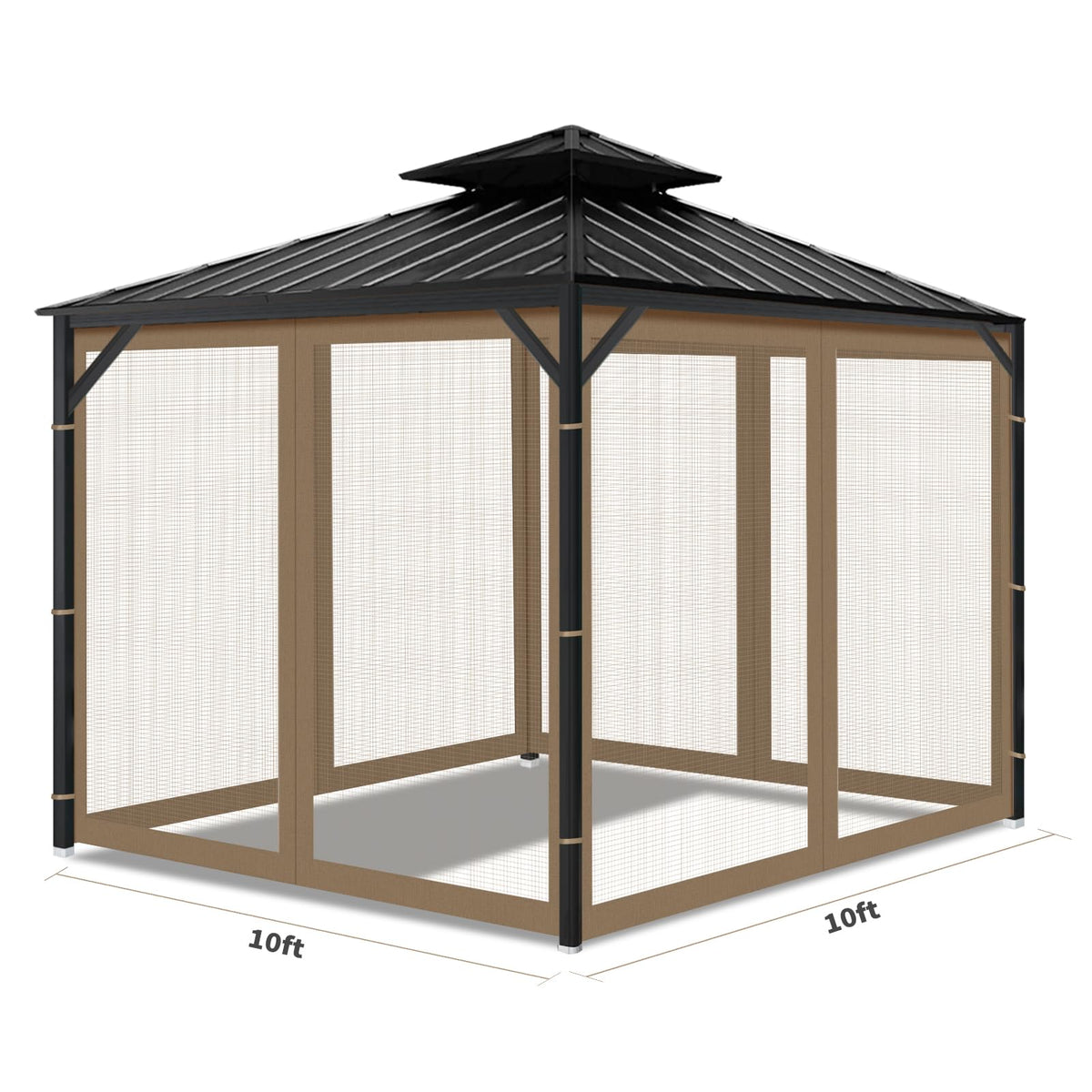 Brown Gazebo Mosquito Netting O488