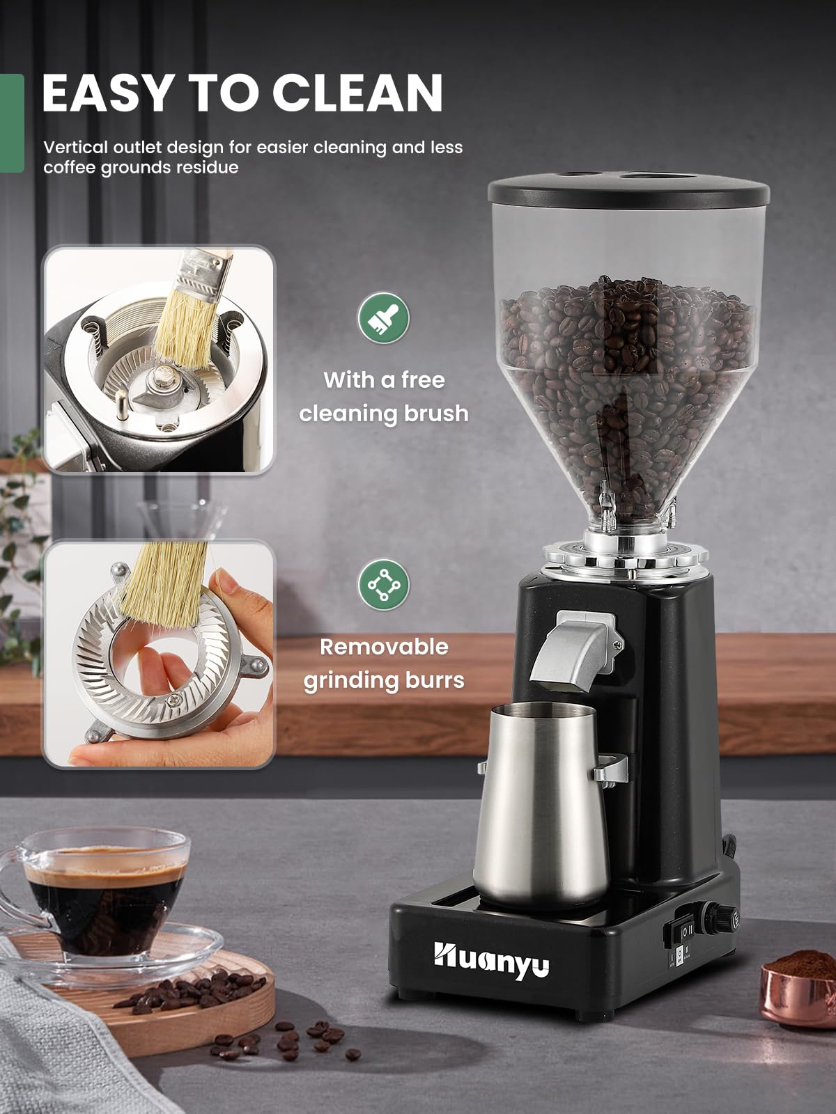 60mm Flat Burr Coffee Grinder J401120