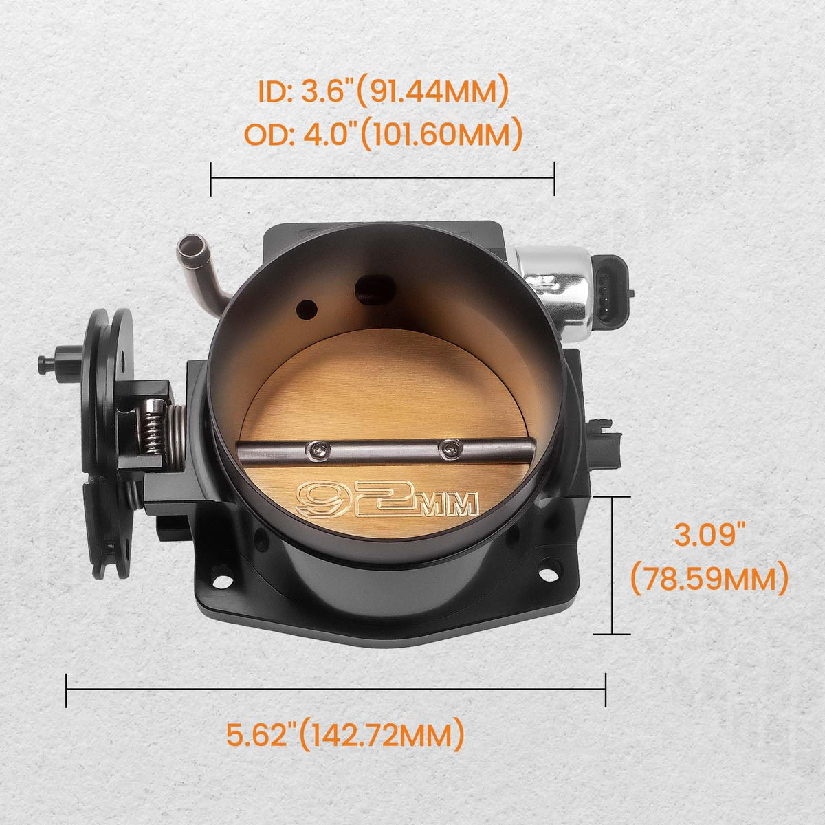 92mm Throttle Body with TPS IAC 4 Bolt E50458