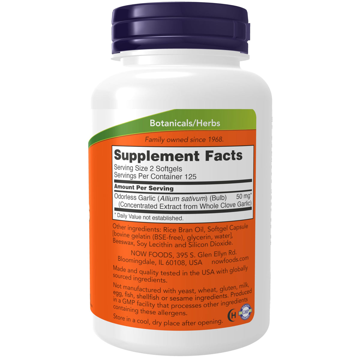 Odorless Garlic Concentrated Extract 250 Softgels R298