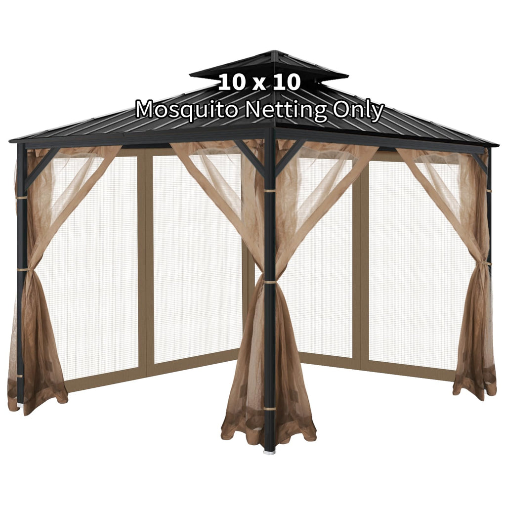 Brown Gazebo Mosquito Netting O488
