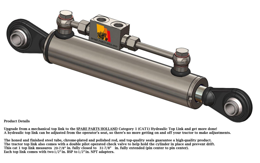 Hydraulic Top Link Cat 1-1 with Locking Block V337906