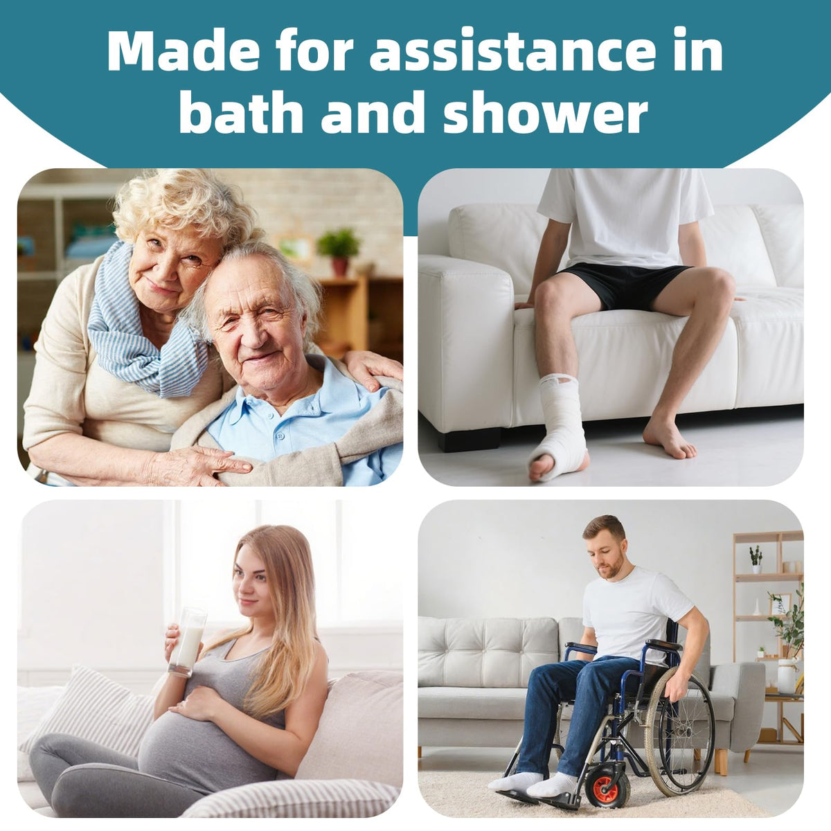 Heavy Duty Swivel Shower Chair with Arms and Back B117