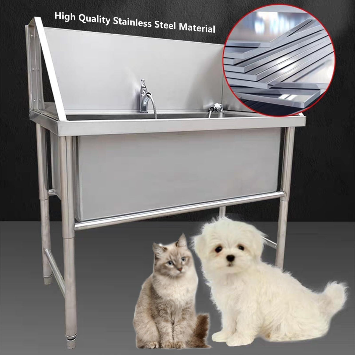 Stainless Steel Pet Grooming Bath Tub I331281