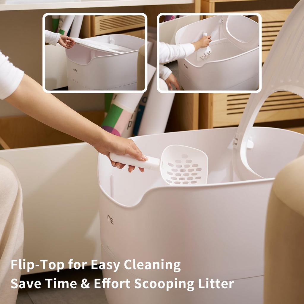 Large Top Entry Cat Litter Box with Scoop A444