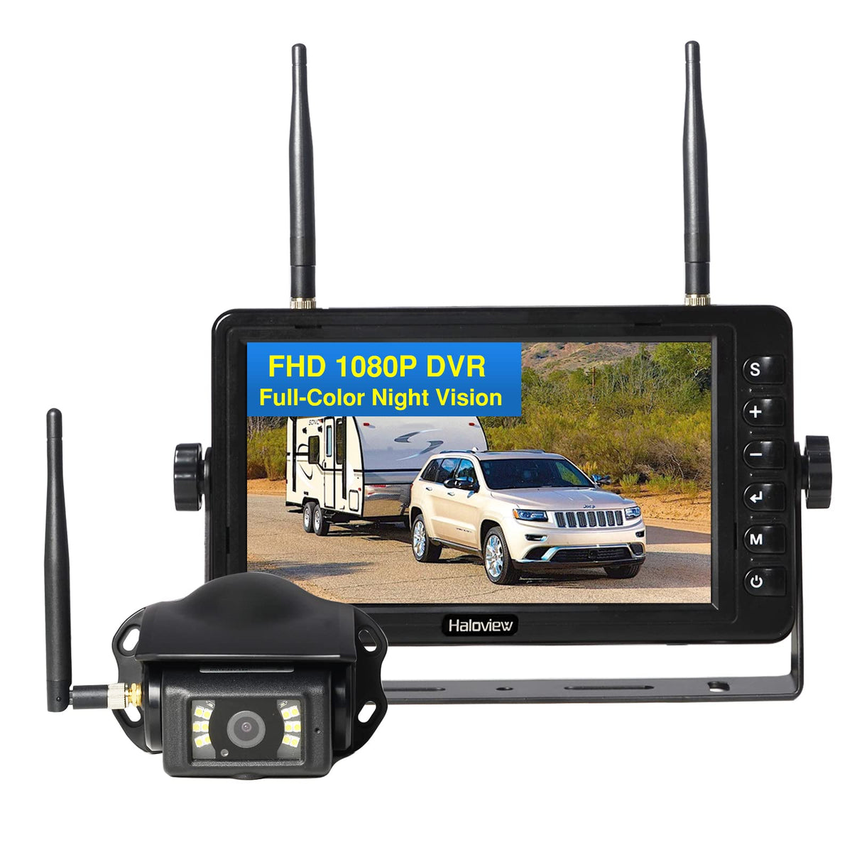 Wireless RV Backup Camera 1080P 7" Monitor System T504