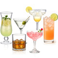 6 Set Cocktail Glasses Mixed Drinkware H5082