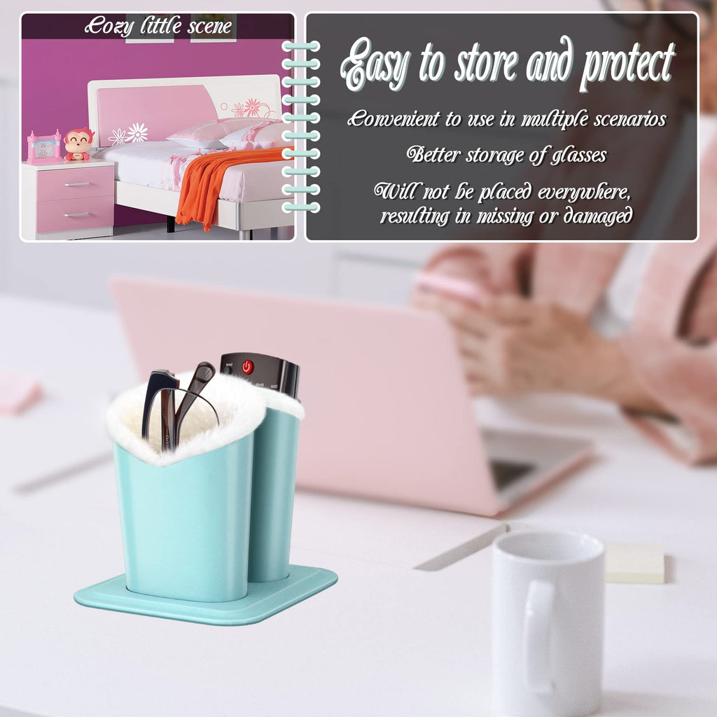 Double Eye Glass Holder Stands with Plush Lining L4883