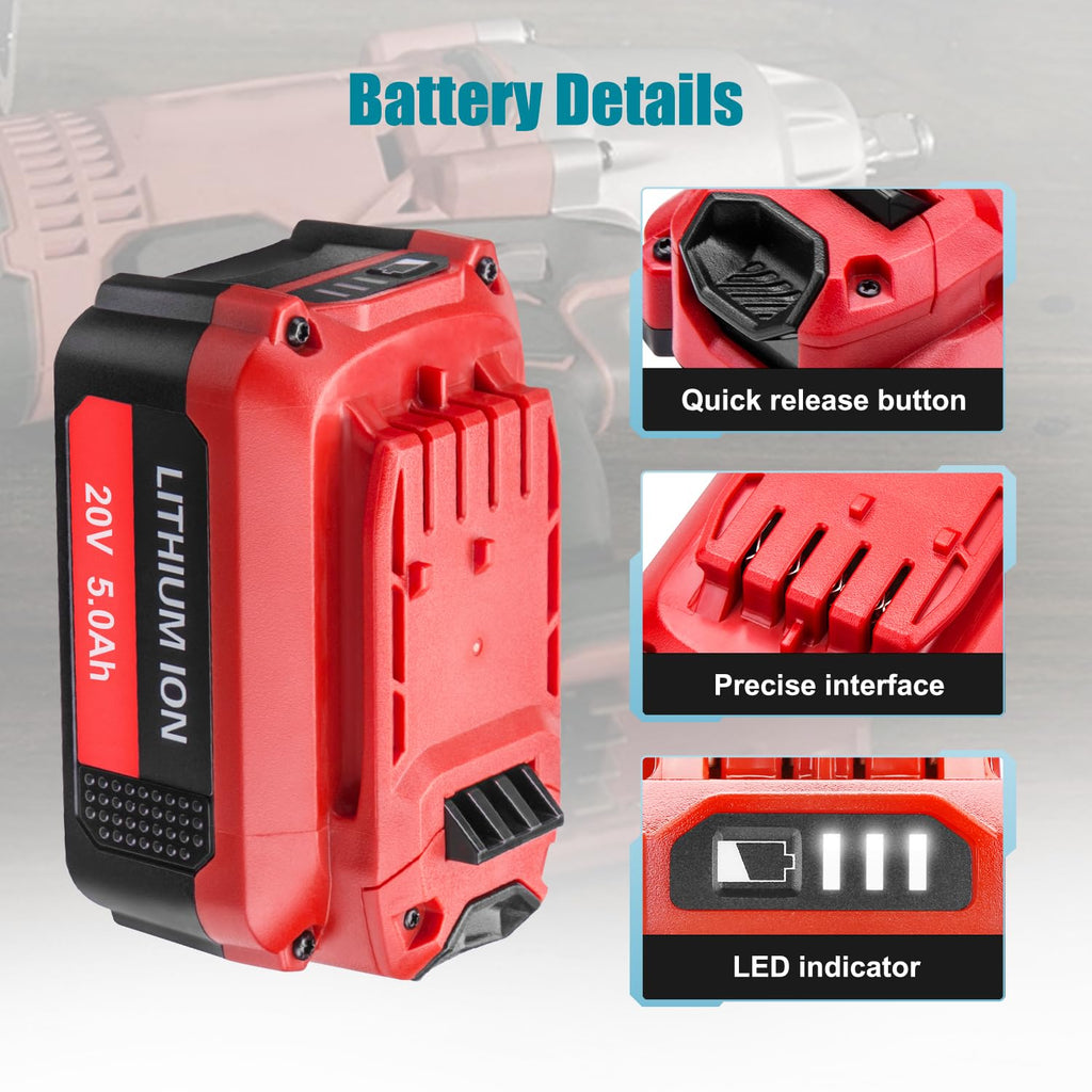 2 Pack 5.0Ah Lithium Battery V1854