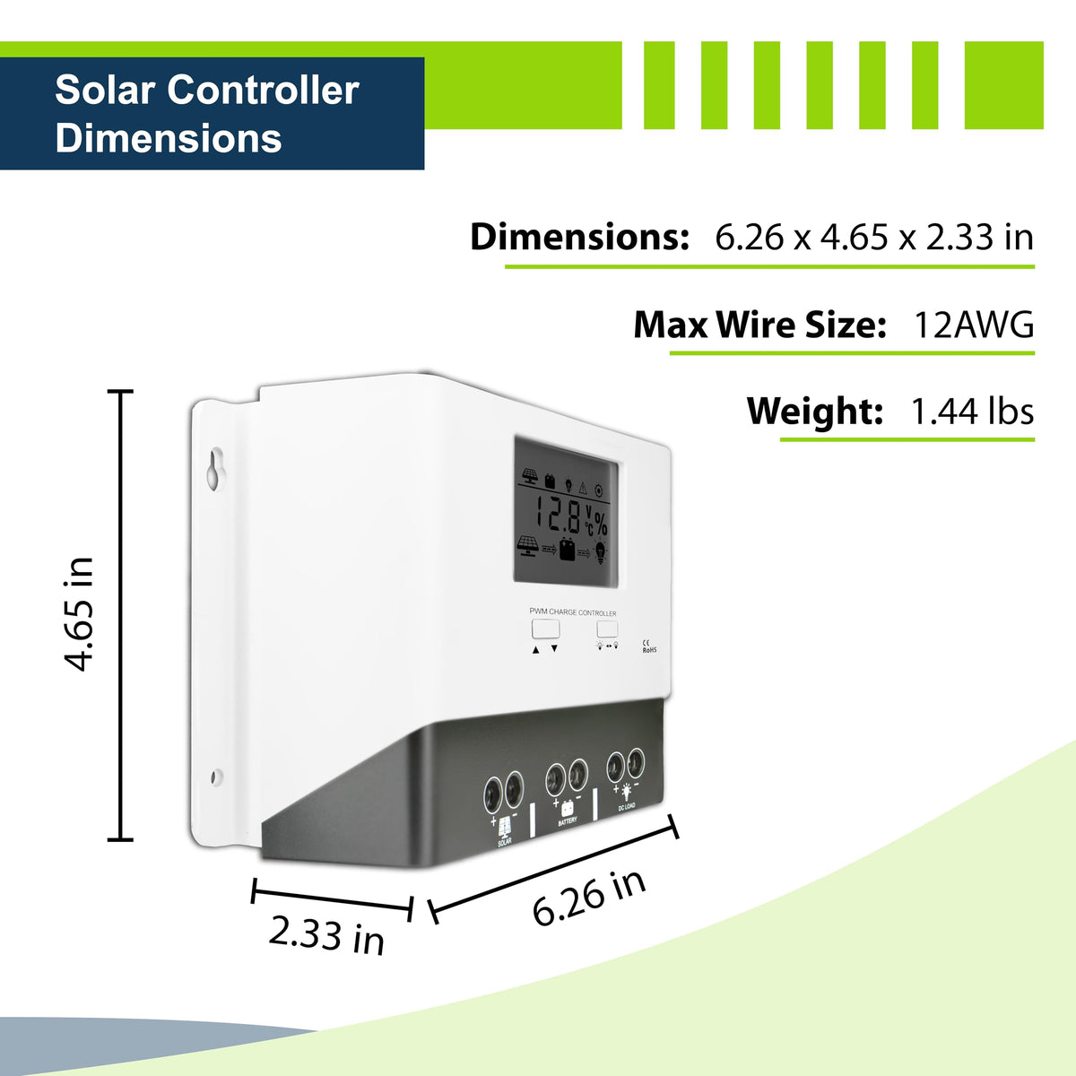 200W 12V Solar Power Kit with 200W Mono Rigid Solar Panels and 30A PWM Charge Controller Q8897