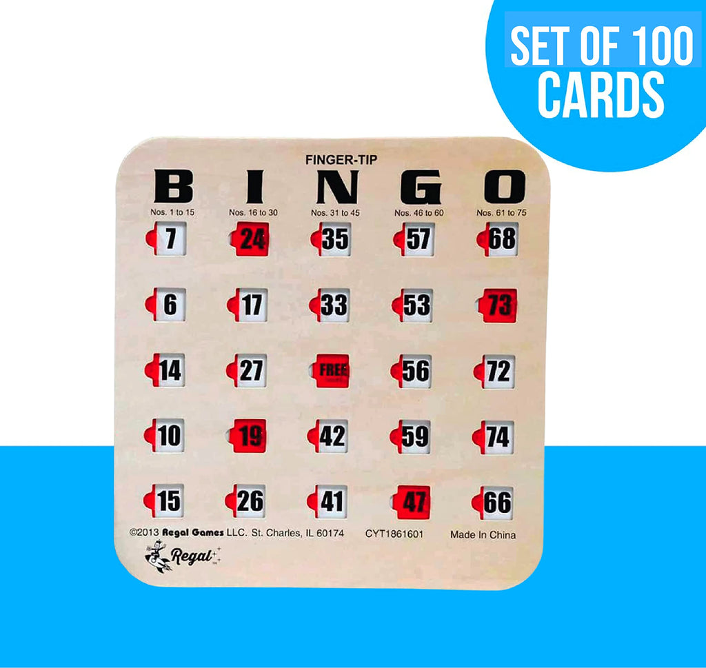 Large Print Reusable Bingo Cards 100 Pack P8116