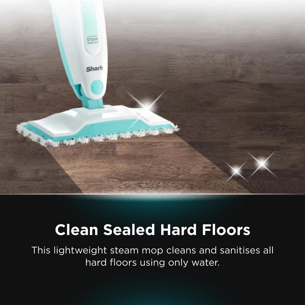 White Steam Mop Hard Floor Cleaner with XL Removable Water Tank X581