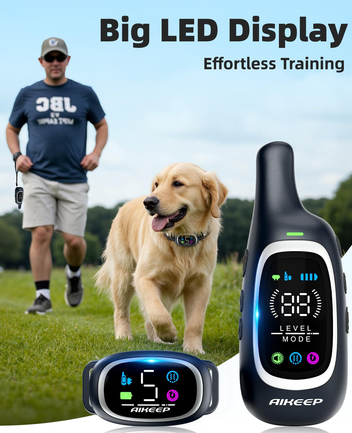 2-in-1 Dog Training Collar with Remote H6476