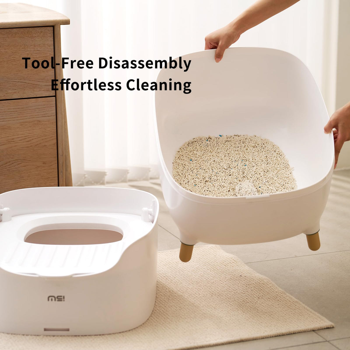 Large Top Entry Cat Litter Box with Scoop A444