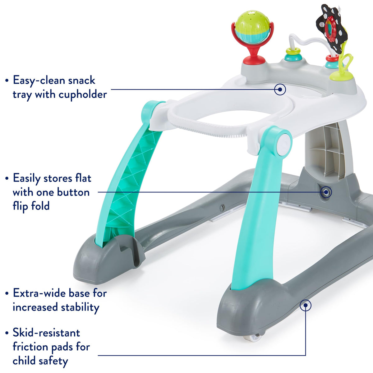 Foldable Adjustable Baby Walker with Wheels A8478