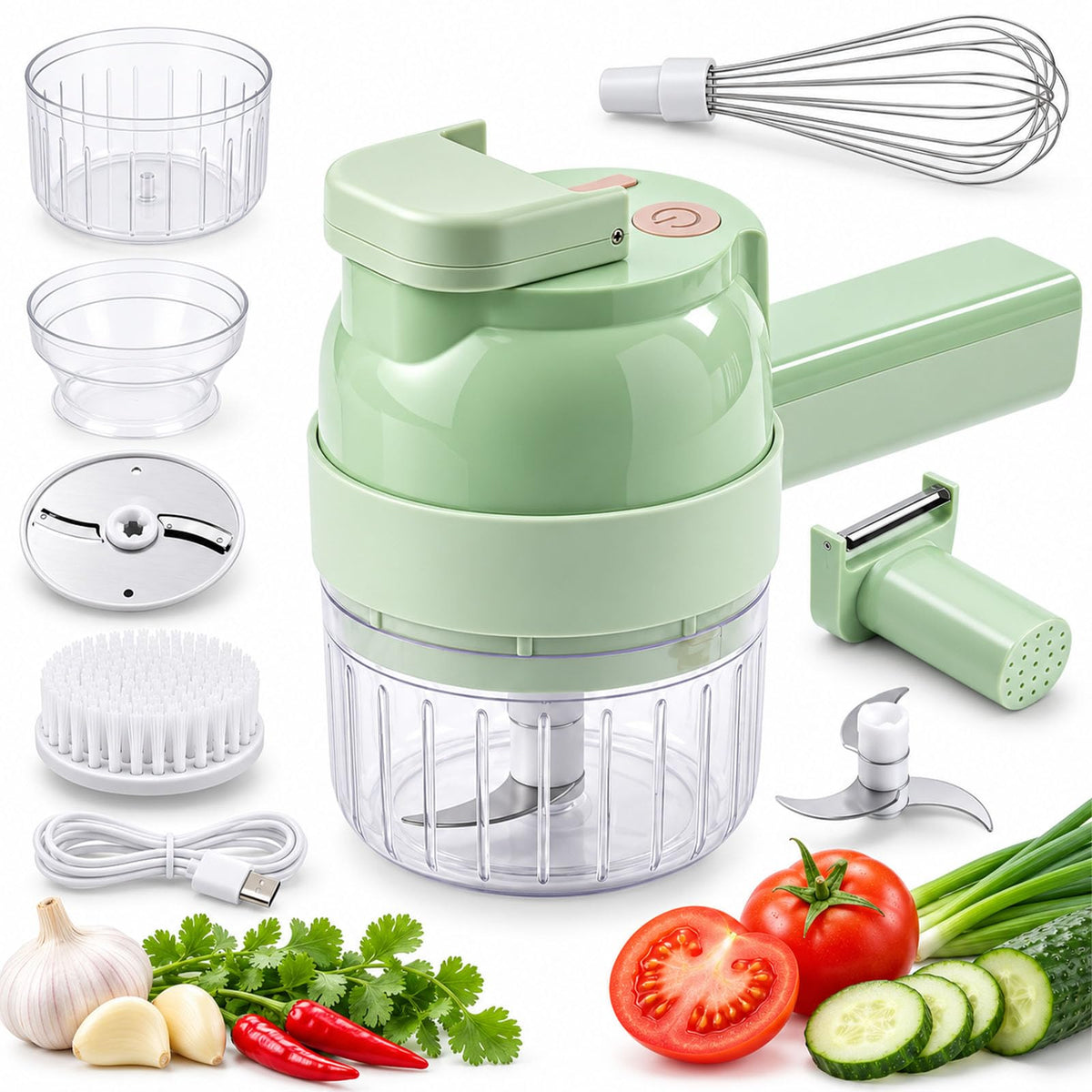 5-in-1 Wireless Electric Vegetable Chopper T83498