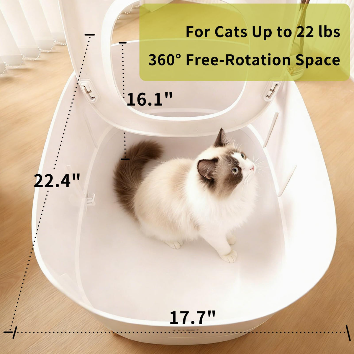 Large Top Entry Cat Litter Box with Scoop A444