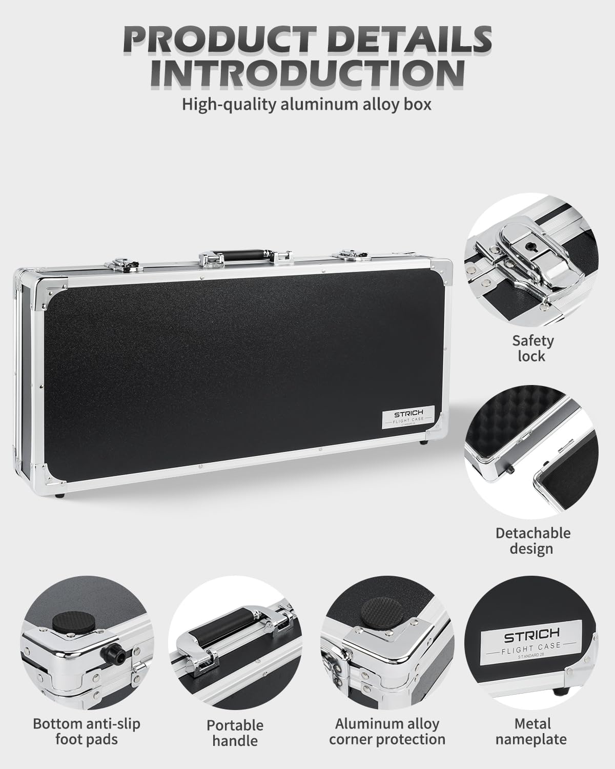 Guitar Pedal Case 27.5" x 11.8" x 4.3" Aluminum E2633