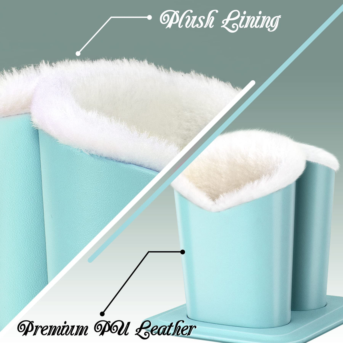 Double Eye Glass Holder Stands with Plush Lining L4883