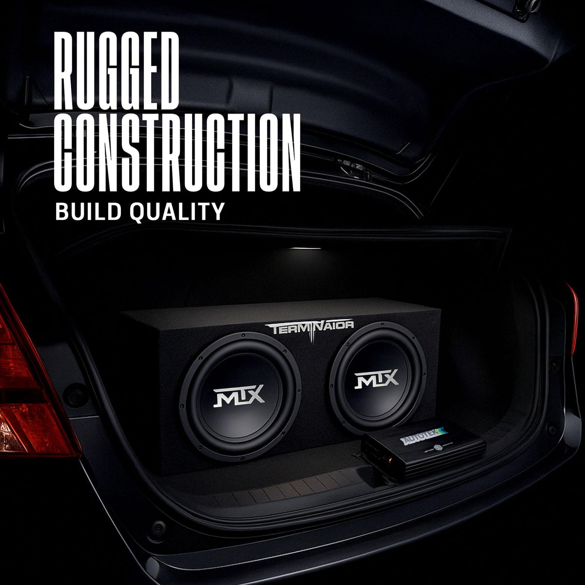 12" Subwoofer Box, Mono Amp & 4 Gauge Wiring Kit G372642