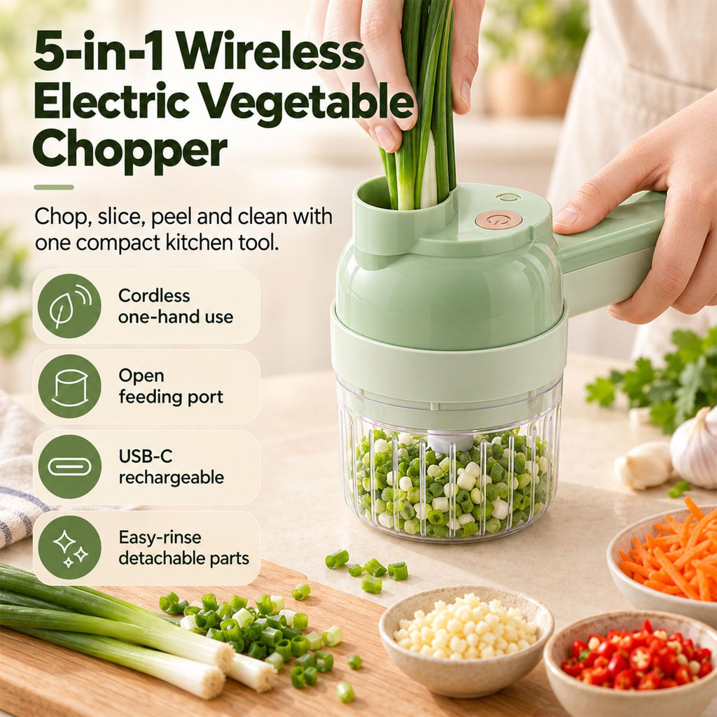 5-in-1 Wireless Electric Vegetable Chopper T83498