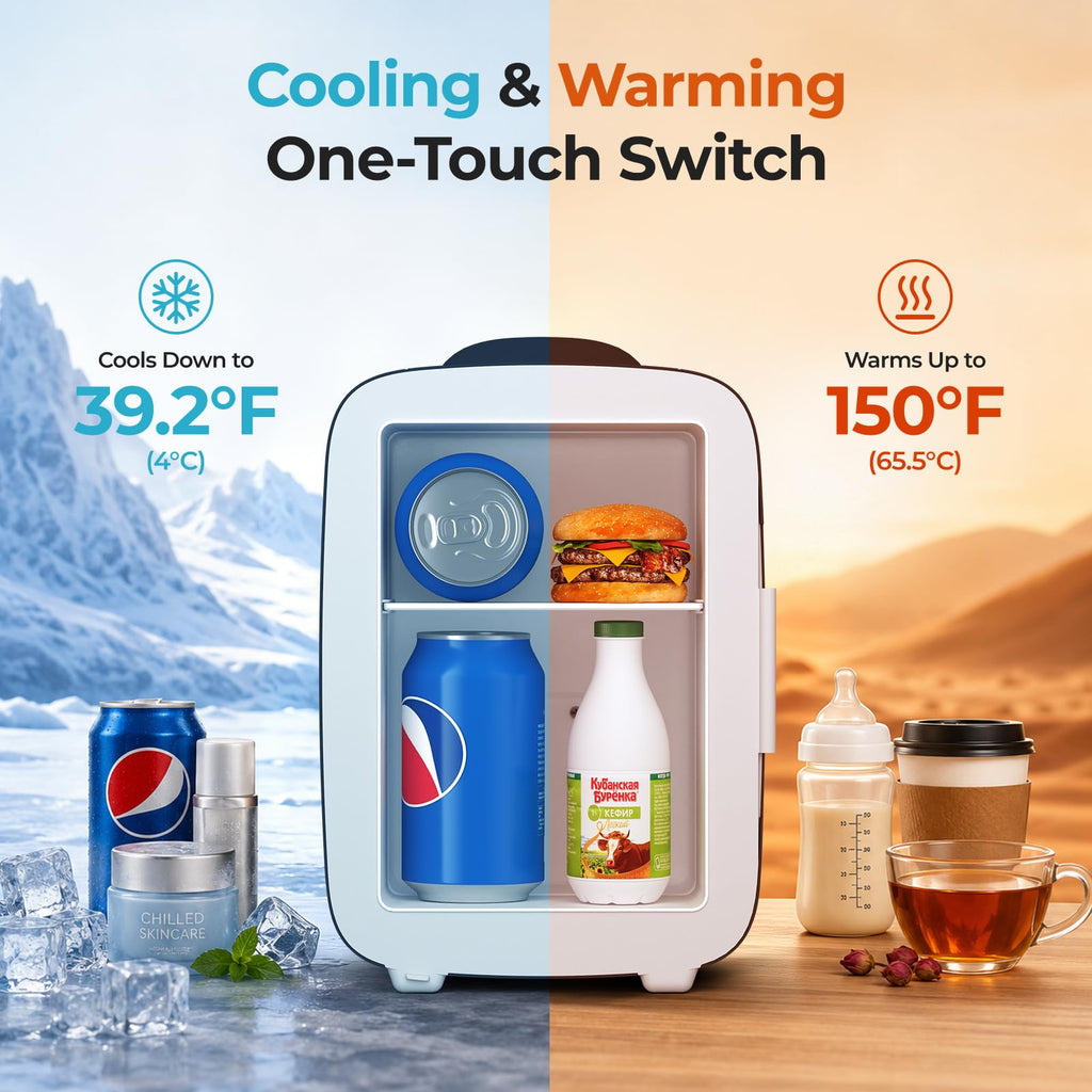 4L 6 Can Portable Mini Fridge C7356