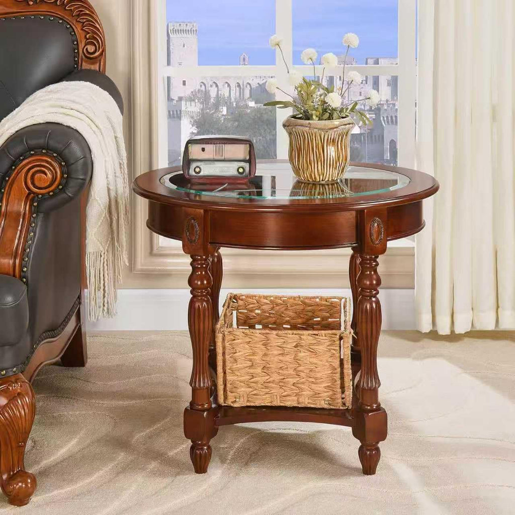 Solid Wood Oval End Table A264