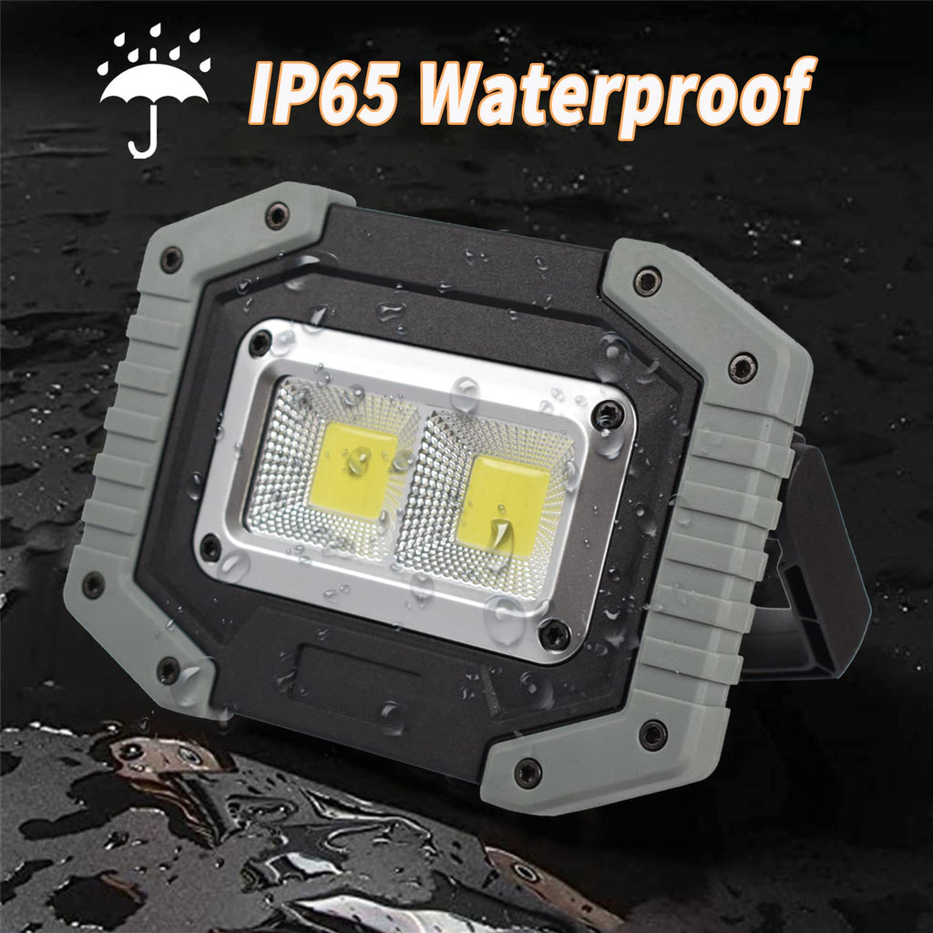 LED Work Light 2-Pack 30W 1500LM Portable Rechargeable Magnetic Base Z307
