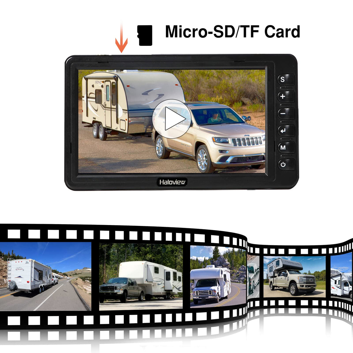 Wireless RV Backup Camera 1080P 7" Monitor System T504