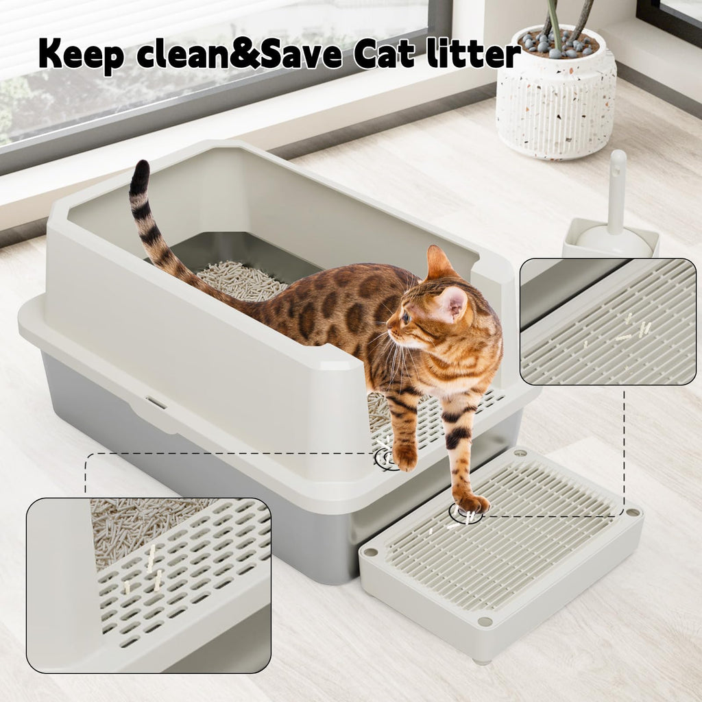 Stainless Semi-Closed Litter Box G9432