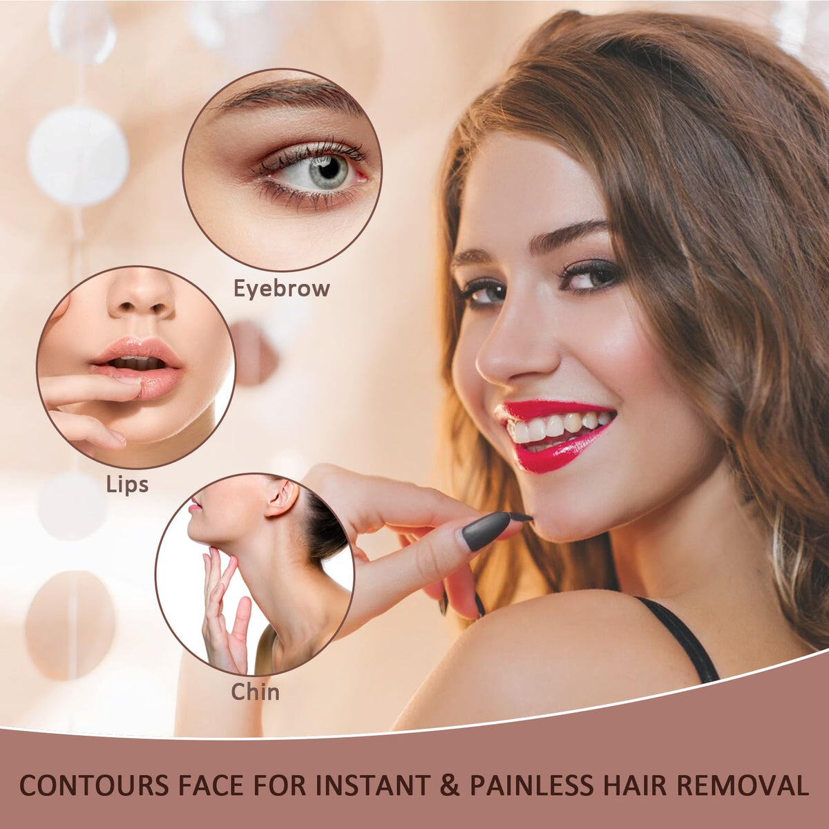 Battery Powered Facial Hair Remover with 2 Replacement Heads B500705