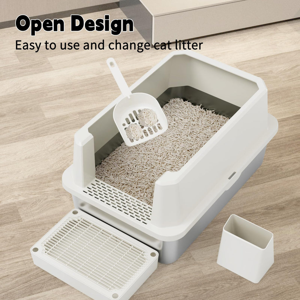 Stainless Semi-Closed Litter Box G9432